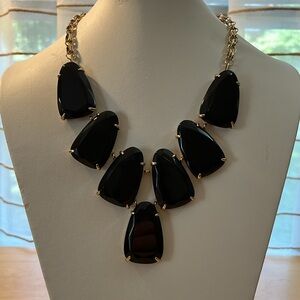 Kendra Scott Harlow Black & Gold Necklace.